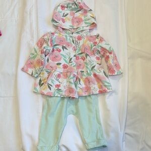 First Impressions Mint Green Baby Outfit
